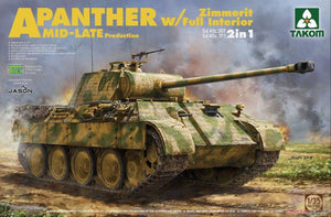 Takom 2100 A Panther Zimmerit avec intérieur complet, production mi-fin de saison, échelle 1/35