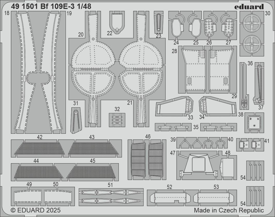 Eduard 491501 Bf 109E-3 Hobby Boss 1/48 