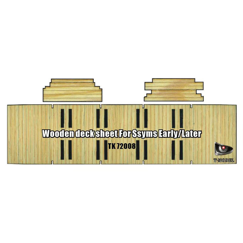 T-Model TK72008 Wooden Deck Sheet for German 80T SSyms Schwerer Platormwagen 1/72 – imagen 3