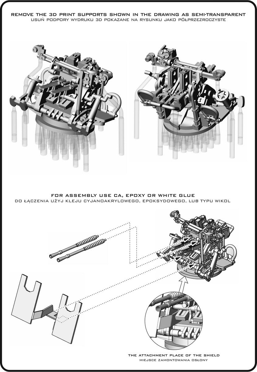 Master SM-350-123 IJN Type 96 25mm - PODWÓJNA podstawa - późna z celownikiem mechanicznym &amp;quot;Le Prieur&amp;quot; (6 szt.) 1/350 – imagen 7