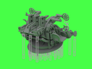 Master SM-200-013 IJN Type 96 25mm - POTRÓJNA podstawa - wczesna z celownikiem pierścieniowym (4 szt.) 1/200 – imagen 12