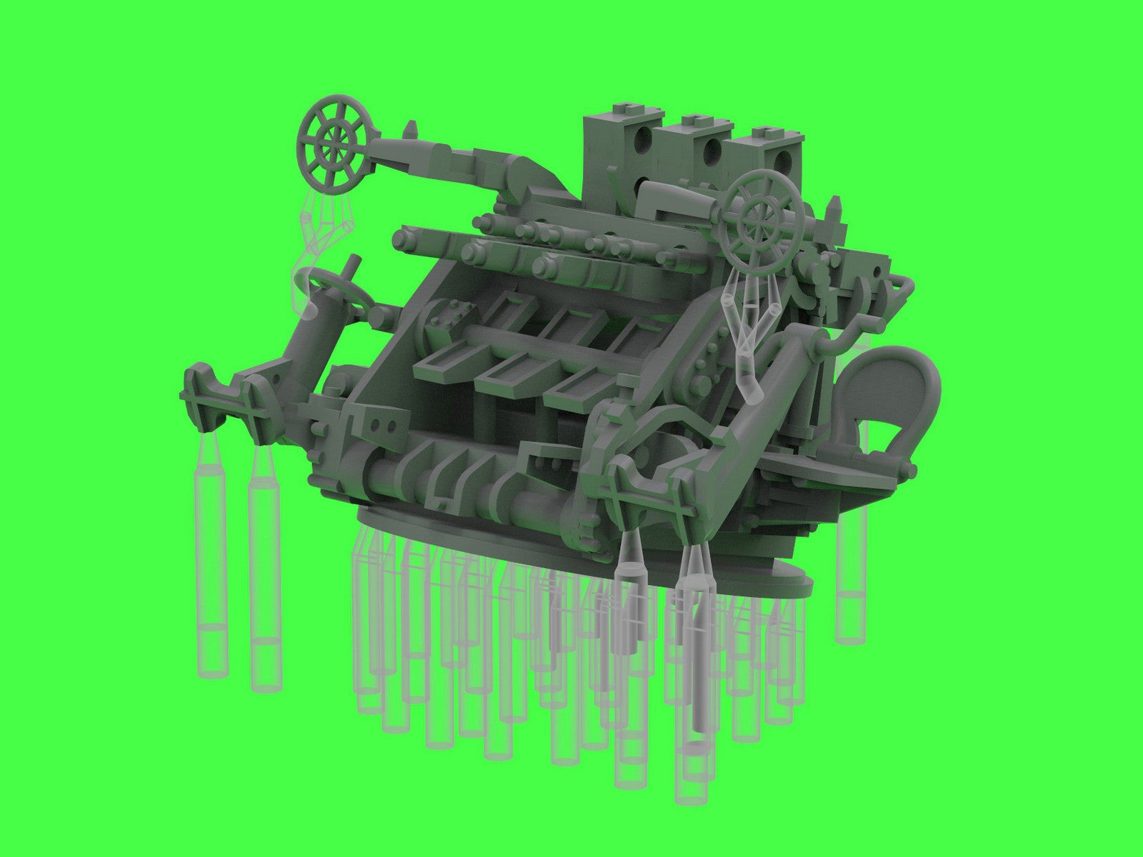 Master SM-200-013 IJN Type 96 25mm - POTRÓJNA podstawa - wczesna z celownikiem pierścieniowym (4 szt.) 1/200 – imagen 13