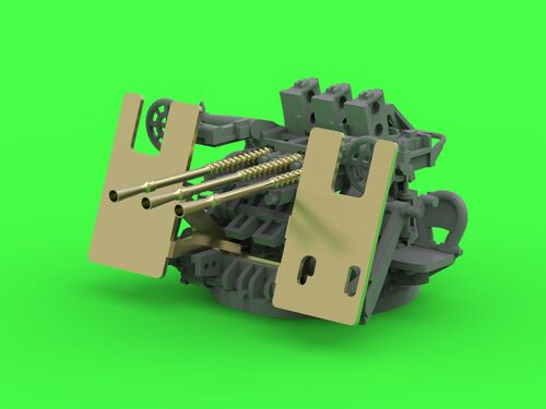 Master SM-350-124 IJN Type 96 25mm - POTRÓJNA podstawa - wczesna z celownikiem pierścieniowym (6 szt.) 1/350