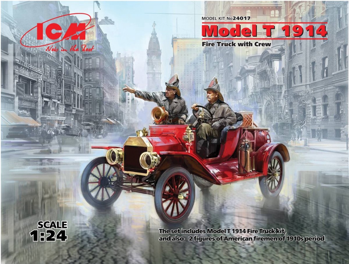 Camion de pompiers modèle T 1914 avec équipage (1/24) ICM 24017 