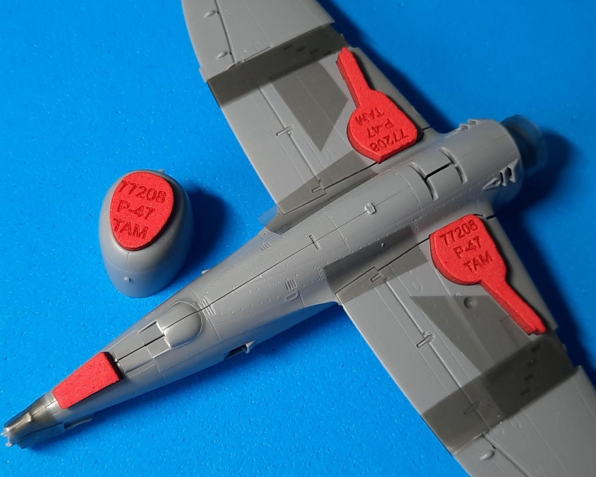 Omask 77208 Bouchons de puits de train d&amp;#39;atterrissage pour P-47 Thunderbolt (pour Tamiya) 1/72 – image 2