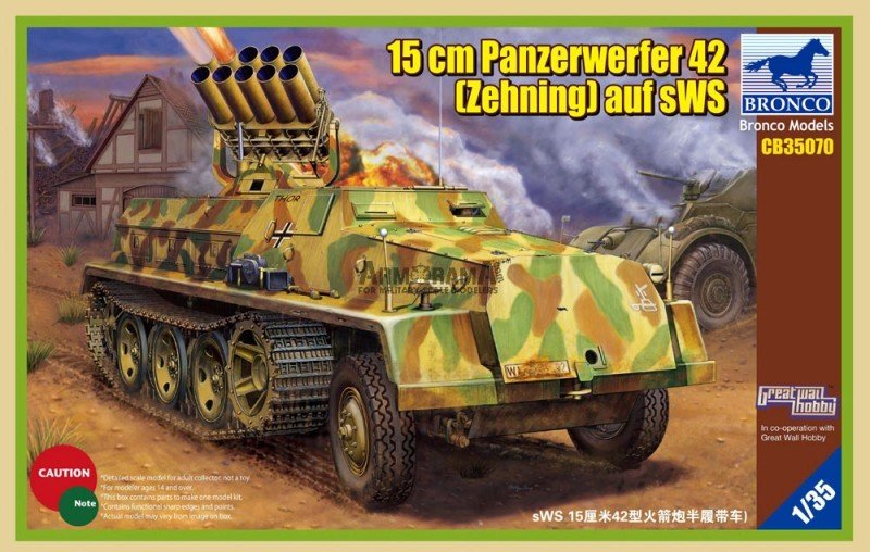 Bronco CB35070 15cm Panzerwerfer 42 (Zehnling) auf sWS 1/35