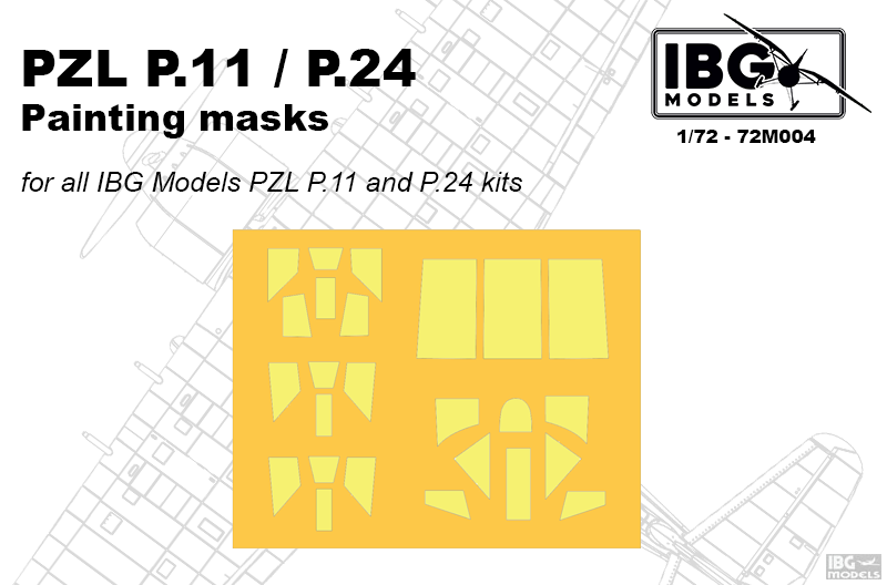 IBG 72M004 PZL. P.11 /P.24 Masques à peindre 1/72