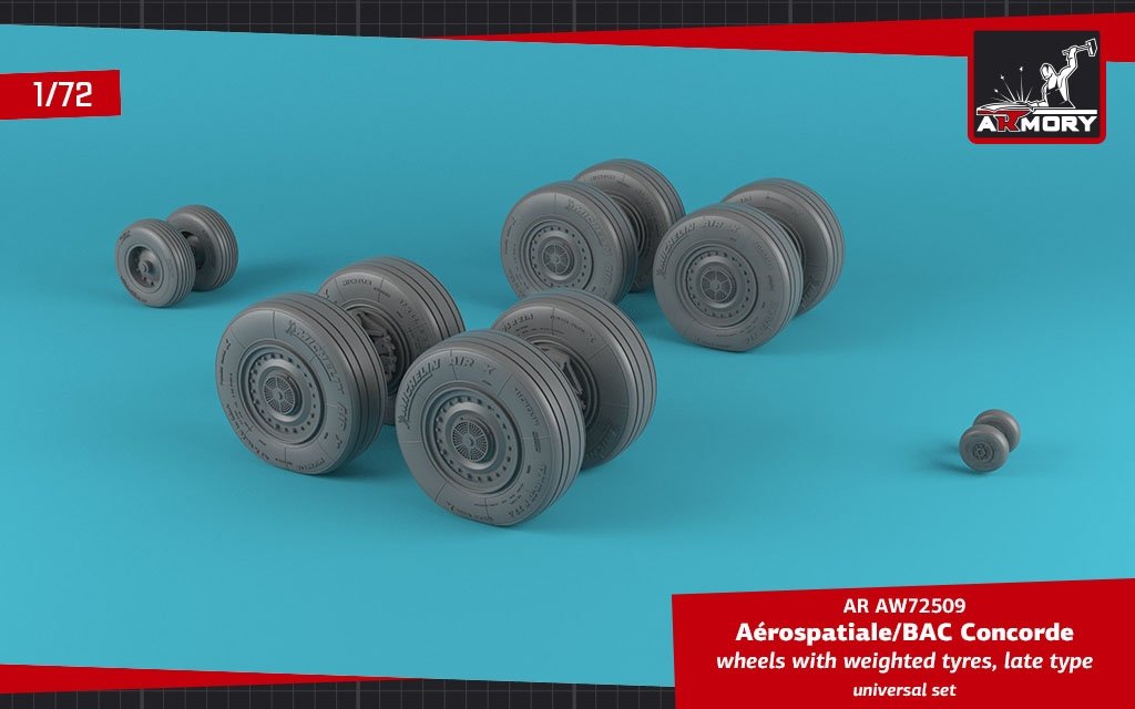 Roues de Concorde Armory Models AW72509 avec pneus lestés, fin 1/72 – Bild 4