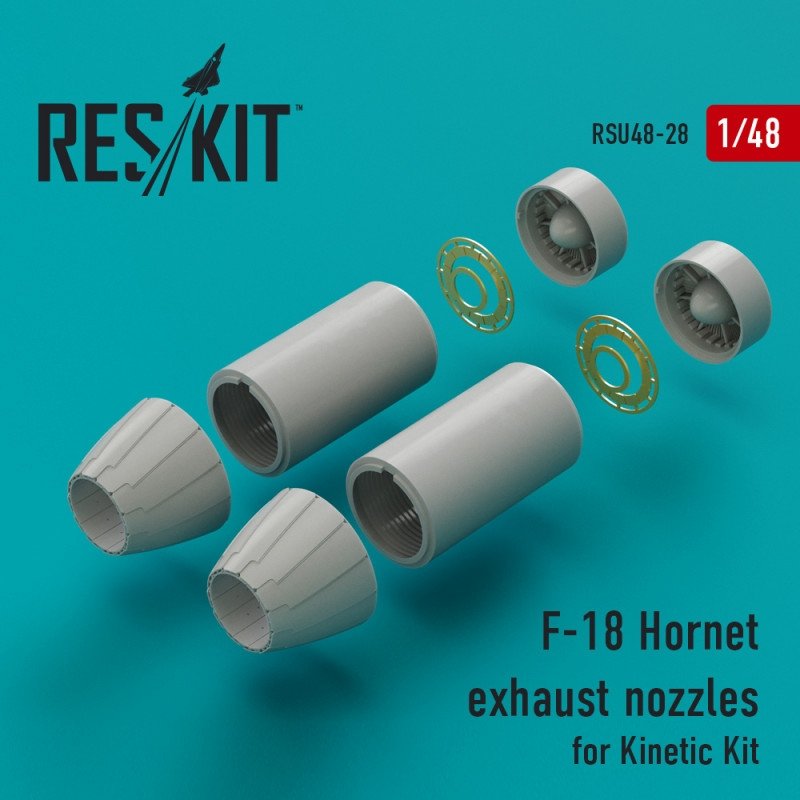RESKIT RSU48-0028 Buses d'échappement pour maquette Kinetic F-18 Hornet au 1/48