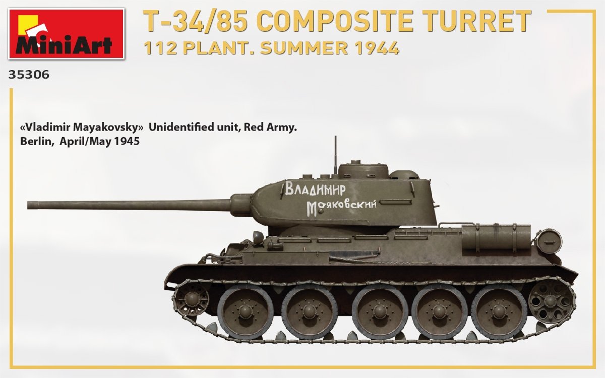 TOURELLE COMPOSITE MiniArt 35306 T-34/85. 112 USINE. ÉTÉ 1944 1/35 – image 17