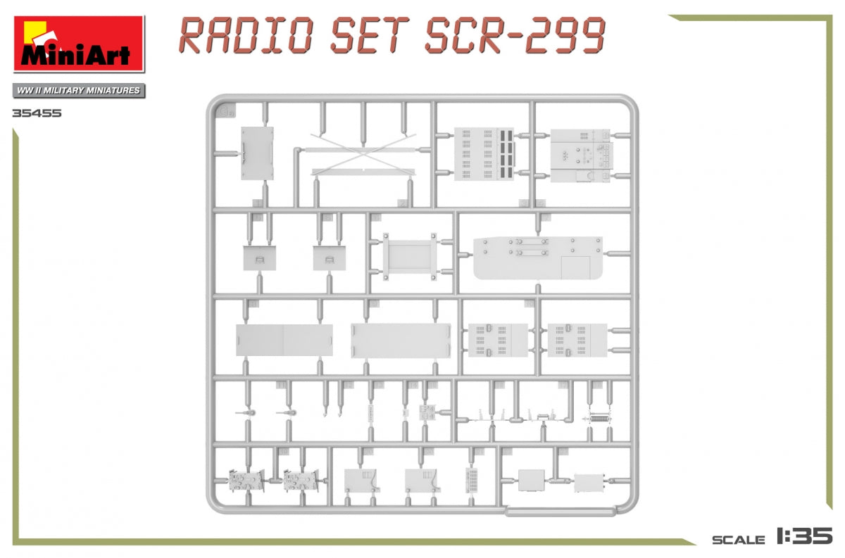 MiniArt 35455 ENSEMBLE RADIO AMÉRICAINE SCR-299 1/35 – immagine 3