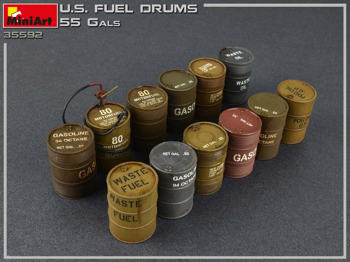 MiniArt 35592 U.S. FUEL DRUMS 55 GALS. 1/35 – zdjęcie 3