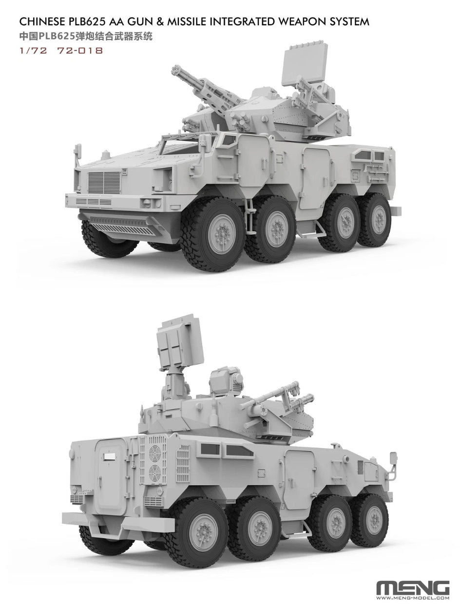 Meng 72-018 Chinese PLB625 AA Gun &amp;amp; Missile Integrated Weapon System 1/72 – Bild 2