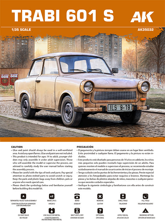 AK-Interactive 35032-A Trabi 601 S with Civilian Driver Figure 1/35 – zdjęcie 4