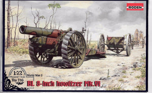 Roden 716 Obusier BL 8 pouces Mk. VI de la Première Guerre mondiale, échelle 1/72