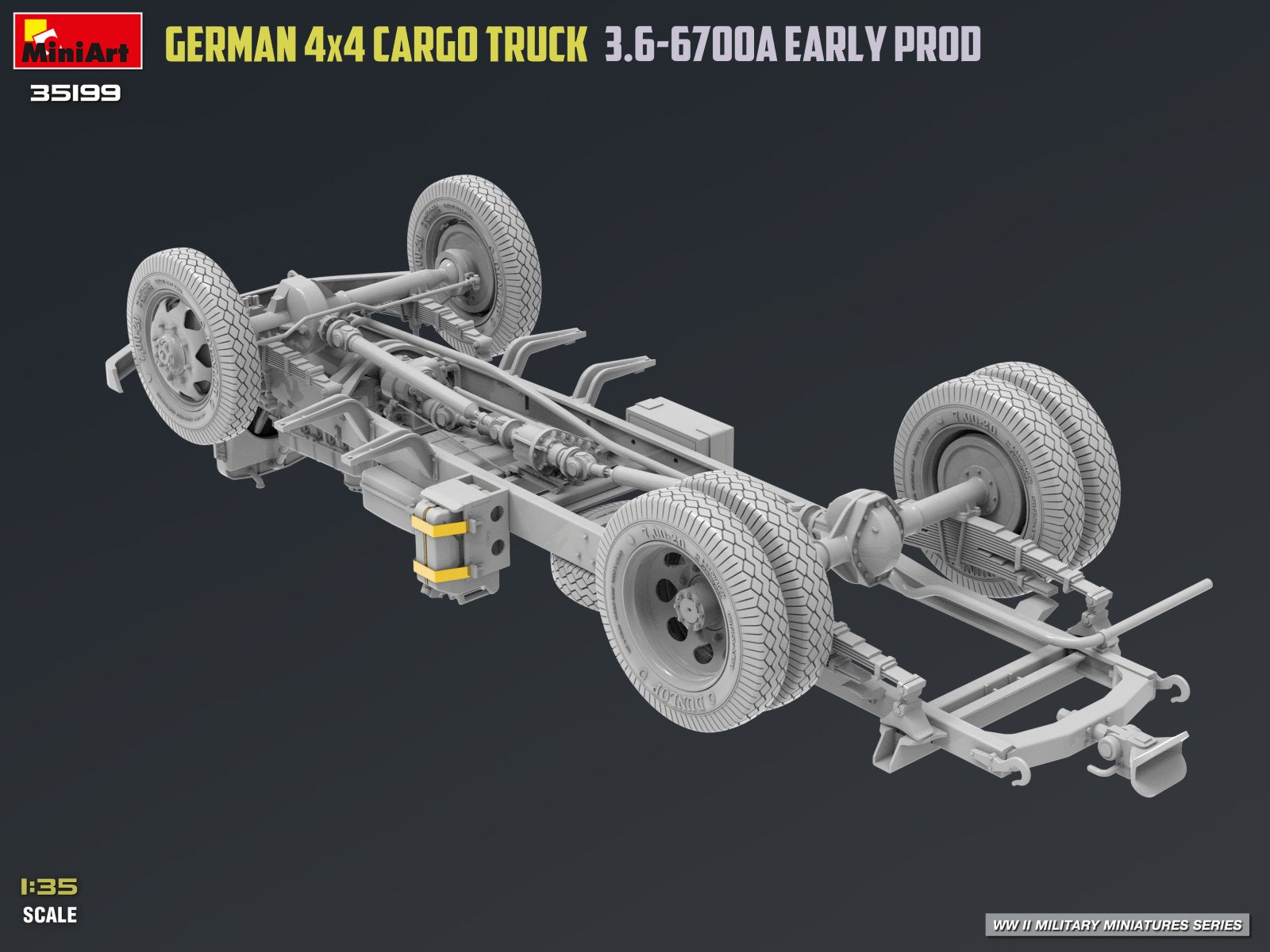 MiniArt 35199 German 3t 4x4 Cargo Truck 3.6-6700A 1/35 – immagine 4