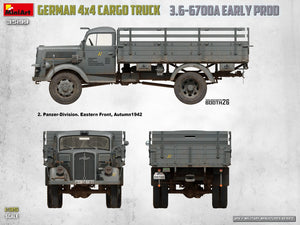 MiniArt 35199 German 3t 4x4 Cargo Truck 3.6-6700A 1/35 – immagine 6