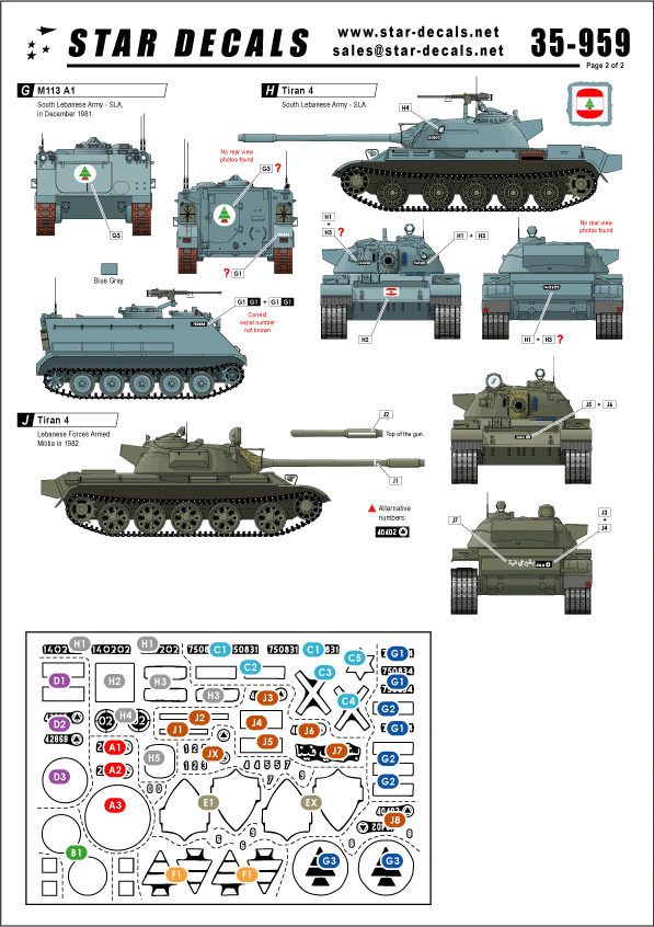 Star Decals 35-959 Chars et véhicules blindés libanais 1/35 – image 2