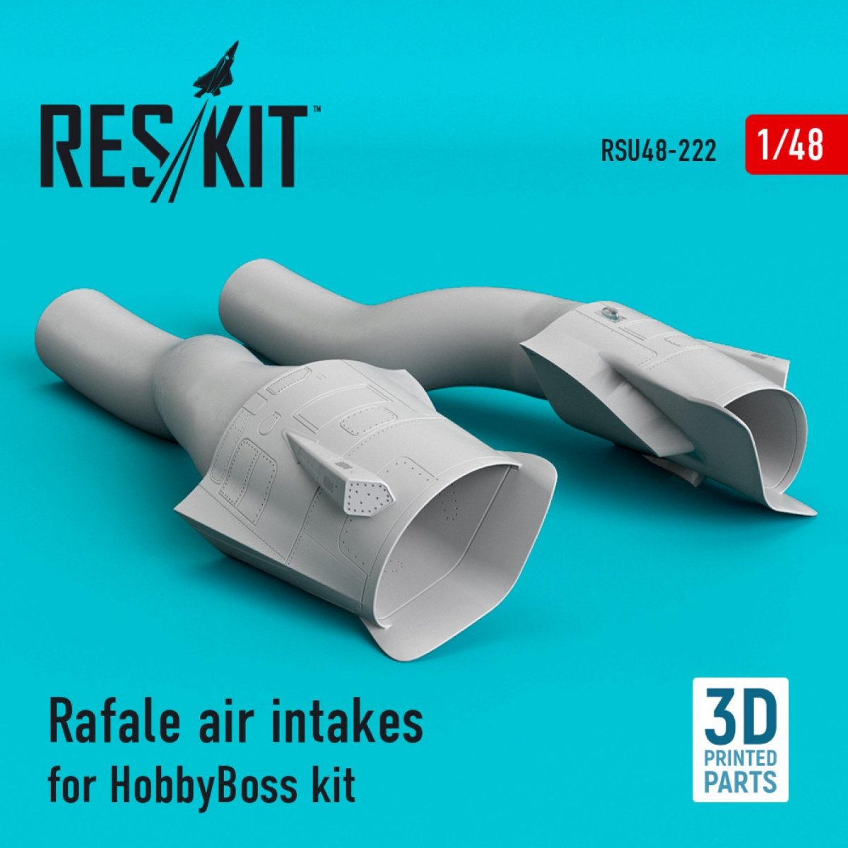 RESKIT RSU48-0222 PRISES D'AIR RAFALE POUR KIT HOBBYBOSS (IMPRESSION 3D) 1/48