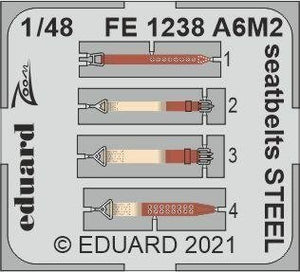 Ceintures de sécurité Eduard FE1238 A6M2 en acier EDUARD 1/48