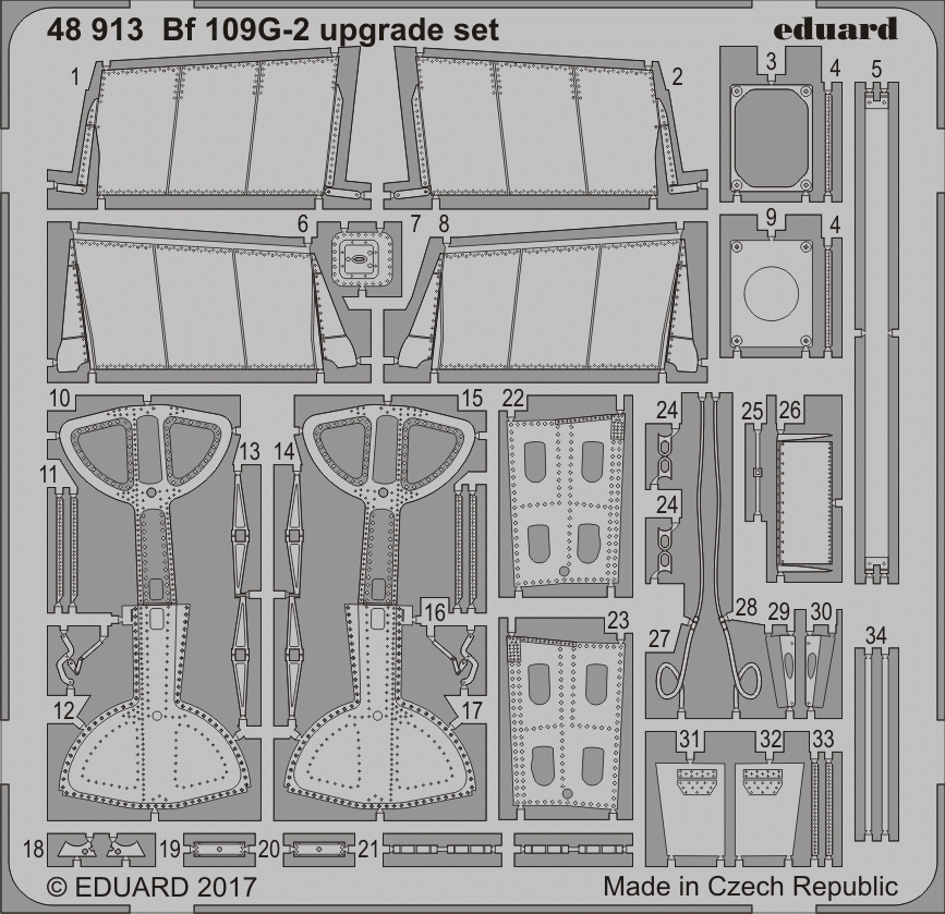 Kit de mise à niveau Eduard 48913 Bf 109G-2 EDUARD 1/48 