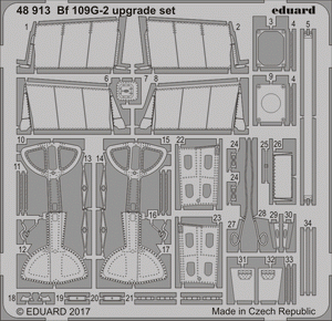 Kit de mise à niveau Eduard 48913 Bf 109G-2 EDUARD 1/48