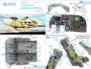 Intérieur imprimé en 3D et coloré sur papier décalcomanie Quinta Studio QD32107 A-6E TRAM Intruder (Trumpeter) 1/32 – image 9