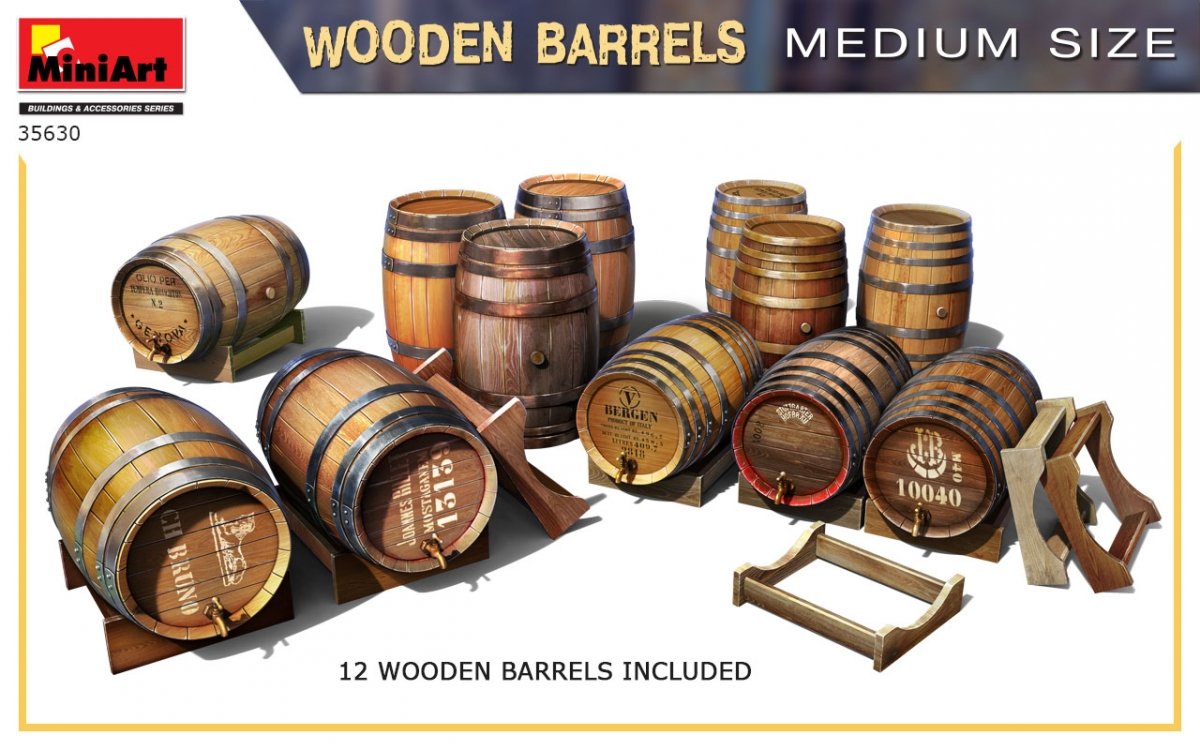 MiniArt 35630 Barils en bois. Taille moyenne 1/35 – imagen 4