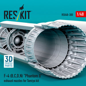 RESKIT RSU48-0300 F-4 (B, C, D, N) « Phantom II » tuyères d&amp;#39;échappement pour maquette Tamiya (impression 3D) 1/48  – imagen 2