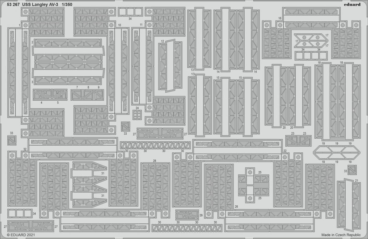 Eduard 53267 USS Langley AV-3 TROMPETTE 1/350