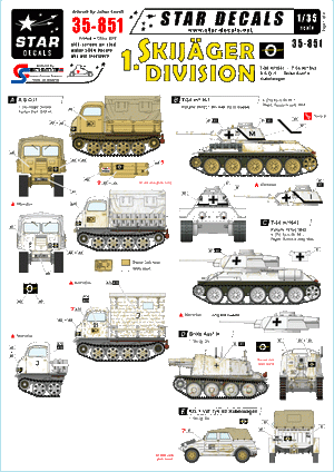 Star Decals 35-851 1re division allemande de chasseurs à ski 1/35