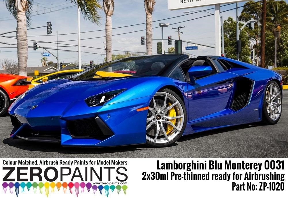 Zero Paints ZP-1020-BLU Lamborghini Blu Monterey, coffret de peinture 2 x 30 ml
