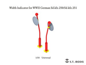 Indicateur de largeur ET modèle P35-321 pour allemand de la Seconde Guerre mondiale Sd.kfz.250/Sd.kfz.251 (impression 3D) 1/35