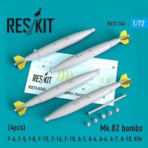 RESKIT RS72-0342 MK.82 BOMBES (4 PIÈCES) 1/72