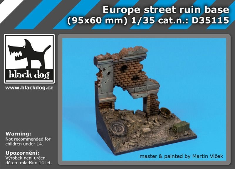 Black Dog D35115 Socle de ruine de rue européenne 1/35