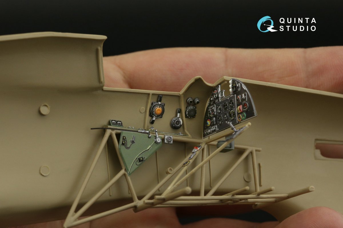 Intérieur imprimé en 3D et coloré sur papier décalcomanie Quinta Studio QD32140 Hawker Hurricane Family (Fly) 1/32 – image 5