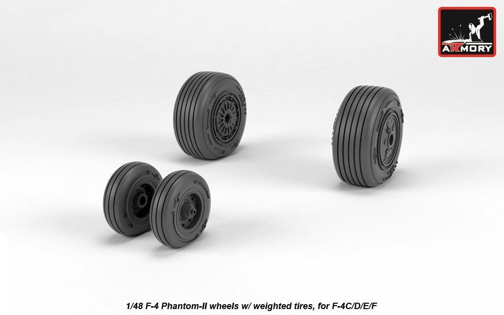 Roues Armory Models AW48324 F-4 Phantom-II avec pneus lestés, échelle 1/48 moyenne – Bild 4