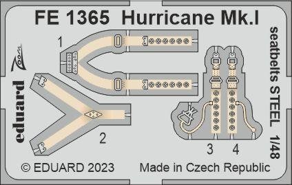 Eduard FE1365 Hurricane Mk. et ceintures de sécurité STEEL HOBBY BOSS 1/48