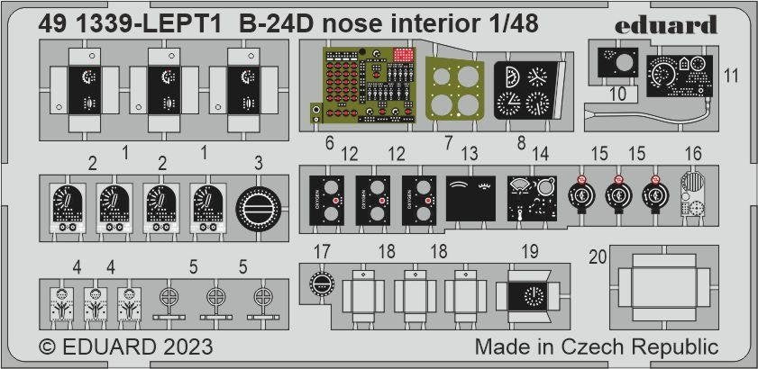 Intérieur du nez du B-24D Eduard 491339 REVELL 1/48