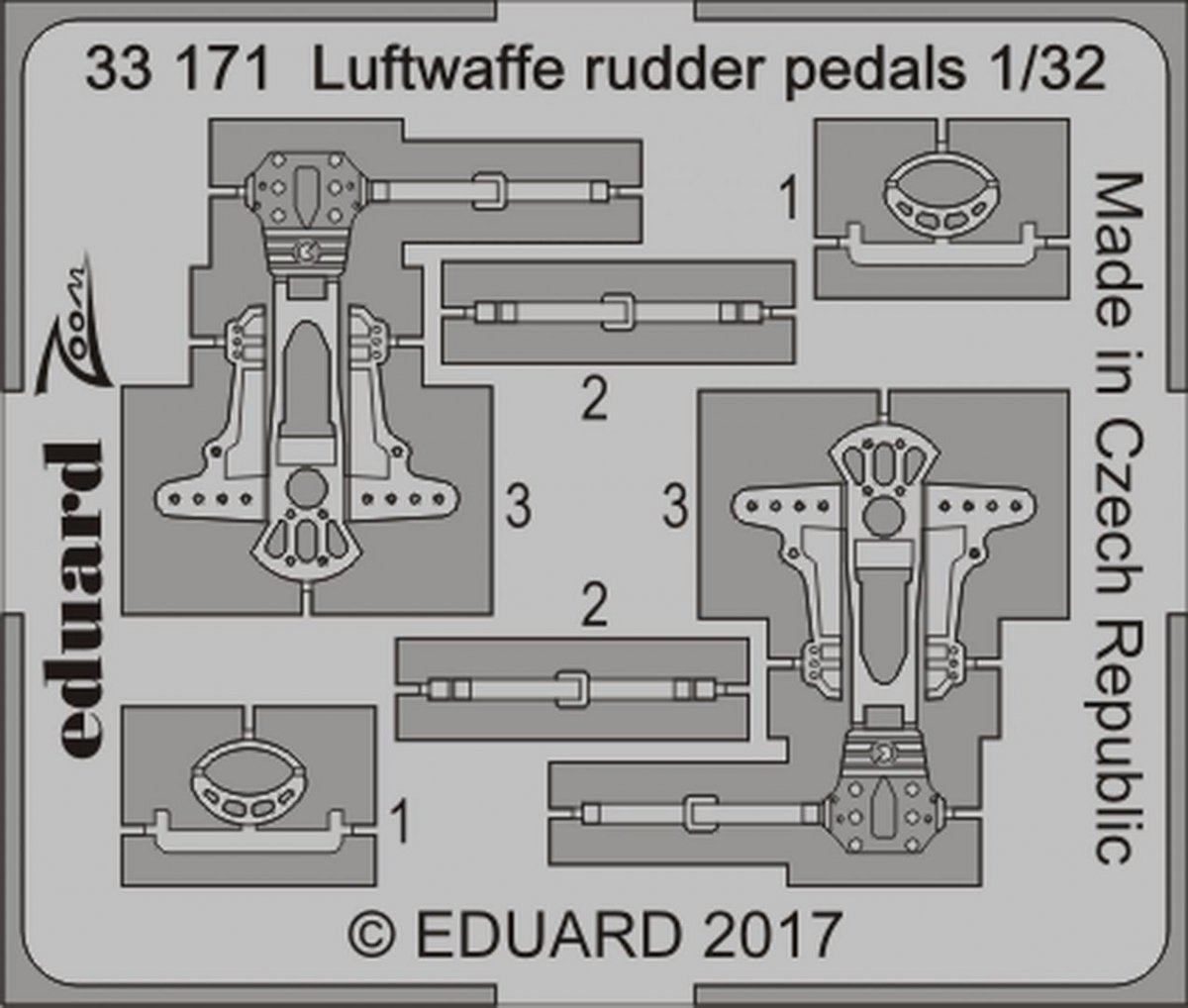 Eduard 33171 Pédales de gouvernail de la Luftwaffe 1/32
