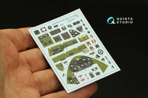 Intérieur coloré imprimé en 3D sur papier décalcomanie Quinta Studio QD32189 F6F-3E/N Hellcat (Trumpeter) 1/32 – immagine 4