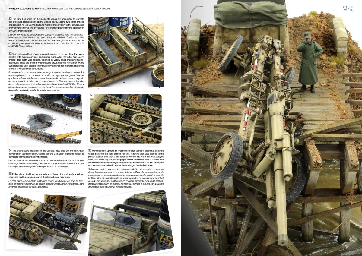 AK Interactive AK4907 WORN ART COLLECTION NUMÉRO 05 – ARTILLERIE ALLEMANDE - Bilingue anglais/espagnol – image 3