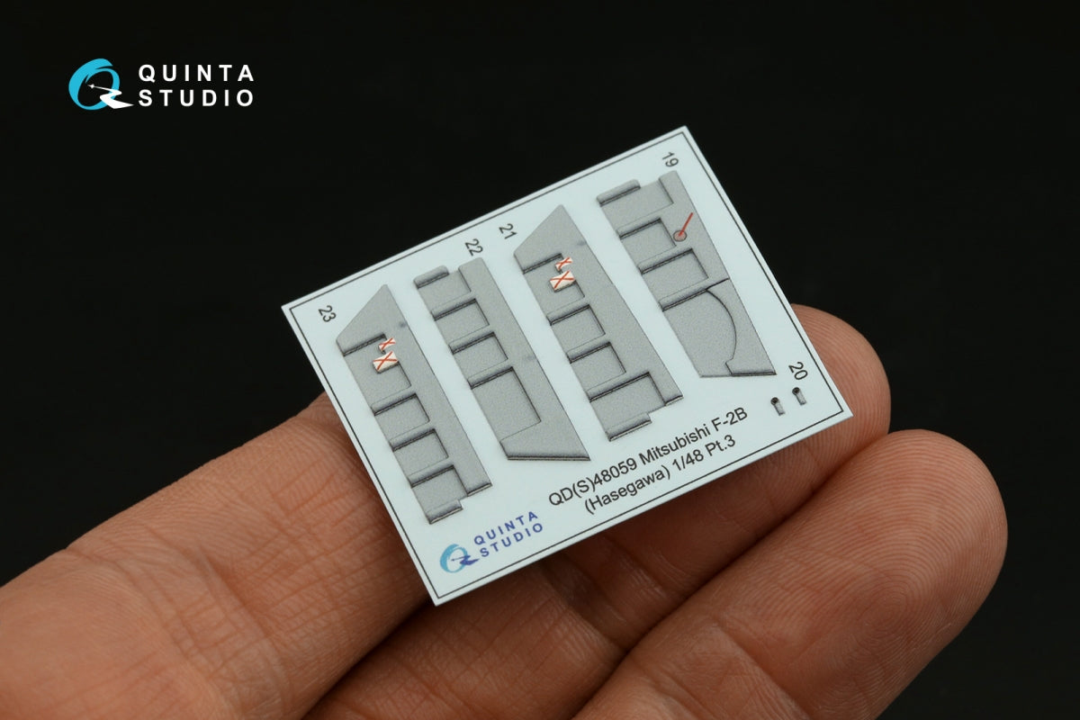 Intérieur coloré imprimé en 3D sur papier décalcomanie Quinta Studio QDS-48059 Mitsubishi F-2B (Hasegawa) (petite version) 1/48 – image 7