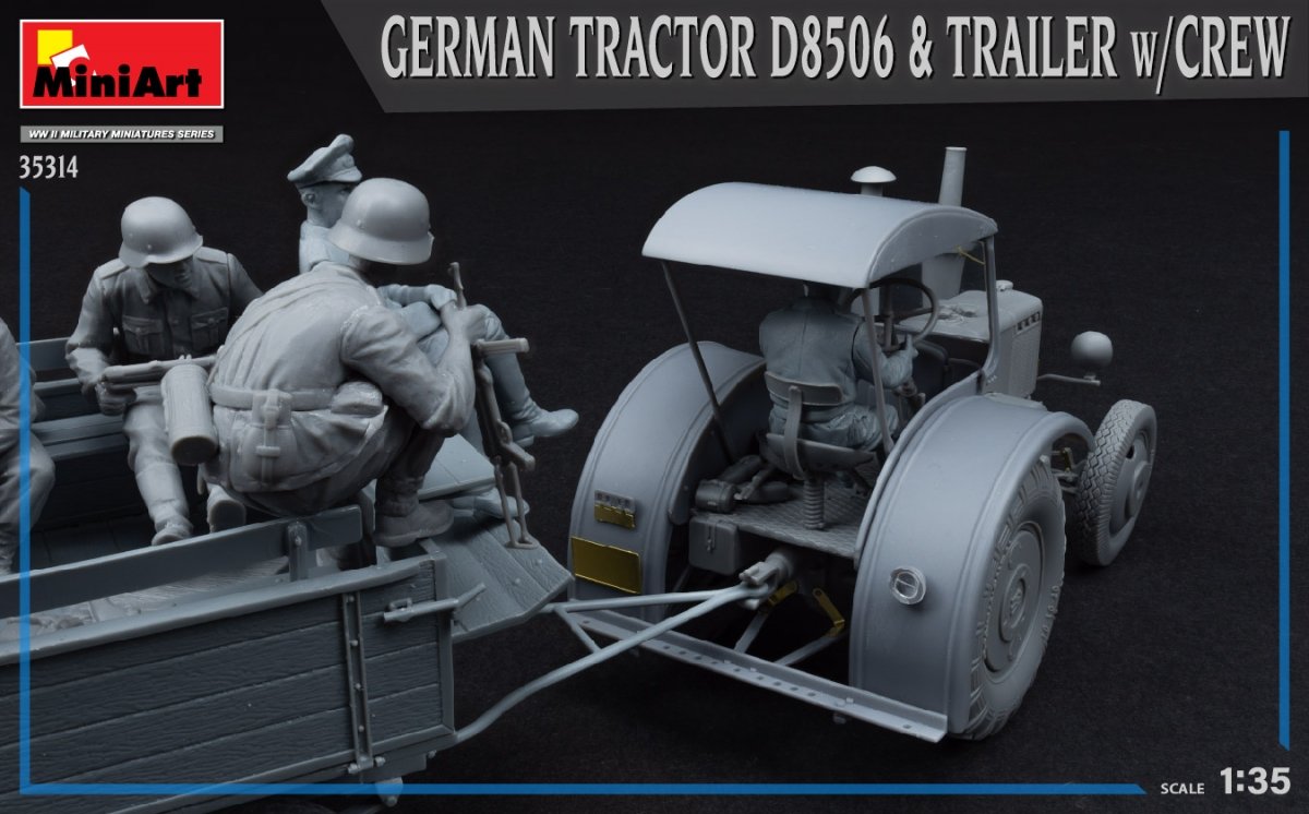 MiniArt 35314 Tracteur allemand D8506 et remorque avec équipage 1/35 – immagine 4