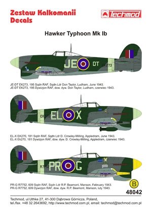 Techmod 48042 - Hawker Typhoon IB 1/48 – image 2