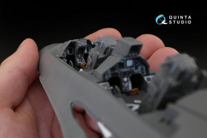 Intérieur imprimé en 3D et coloré sur papier décalcomanie Quinta Studio QD32023 F-16D (pour maquette Academy) 1/32 – immagine 5