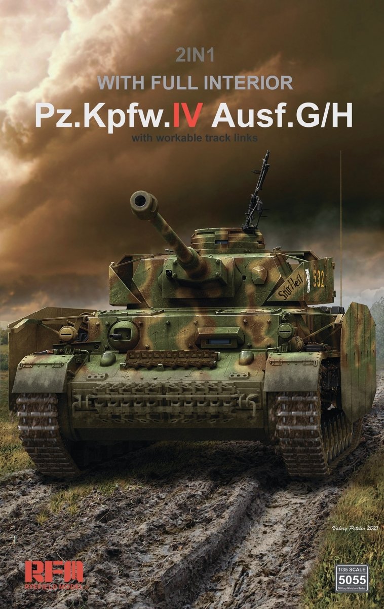 Maquette Rye Field 5055 Pz.Kpfw.IV Ausf. G/H avec intérieur complet, échelle 1/35