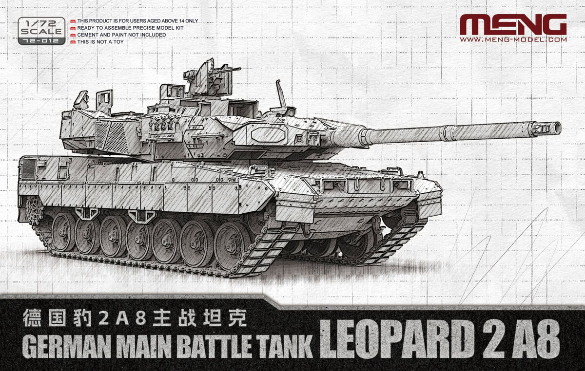 Meng 72-012 German MBT Leopard 2 A8 1/72