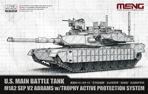 Meng 72-016 U.S. MBT M1A2 SEP V2 Abrams 1/72