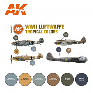 AK Interactive AK11719 Couleurs tropicales de la Luftwaffe de la Seconde Guerre mondiale 6 x 17 ml – imagen 2
